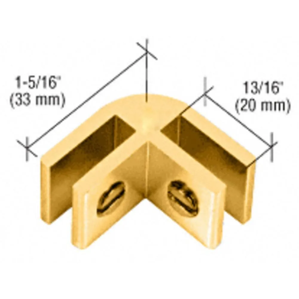 Anodized Aluminum Two-Way 90 Degree Glass Connector
