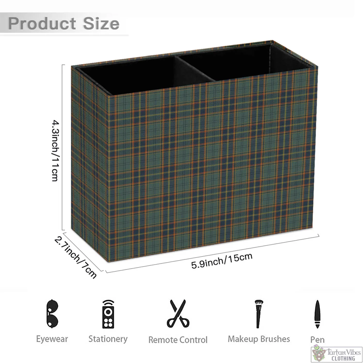 Antrim County Ireland Tartan Pen Holder