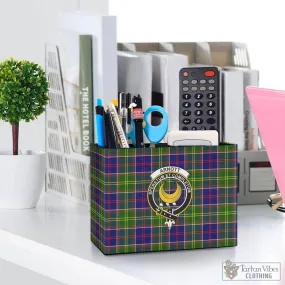 Arnott Tartan Pen Holder with Family Crest