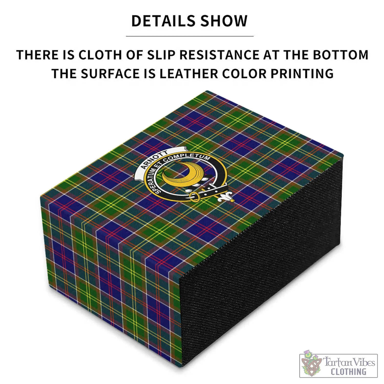 Arnott Tartan Pen Holder with Family Crest