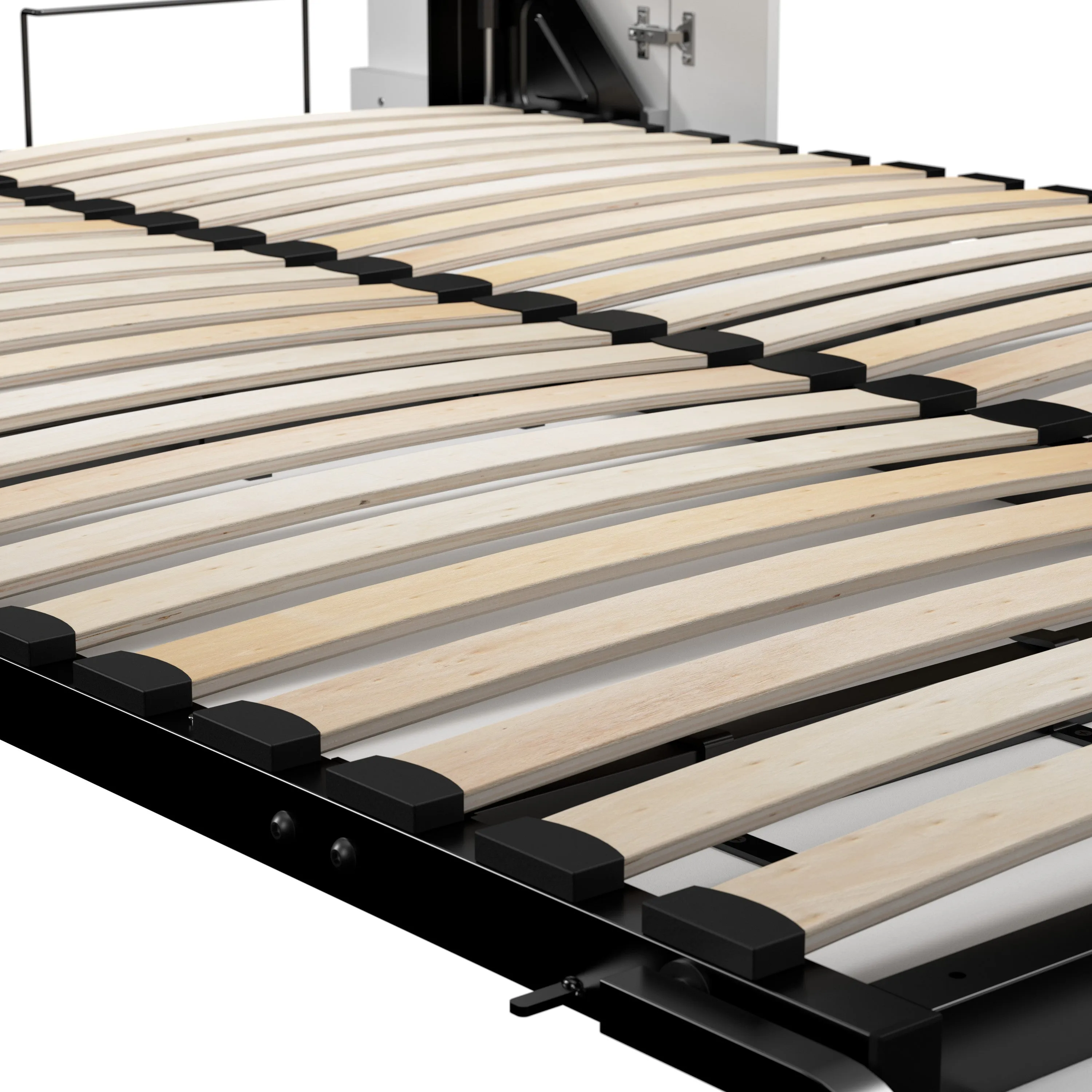 Avalon 67W High Gloss Queen Murphy Wall Bed in High Gloss White
