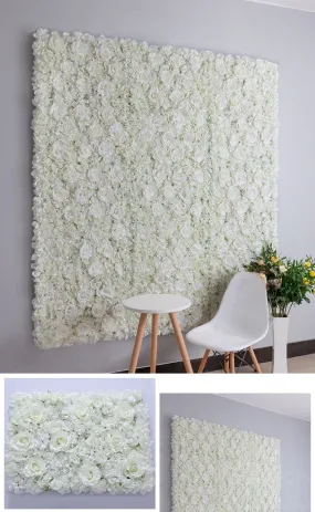 Backdrop Panel Roses Hydrangea Mat white Artificial Flower Wall