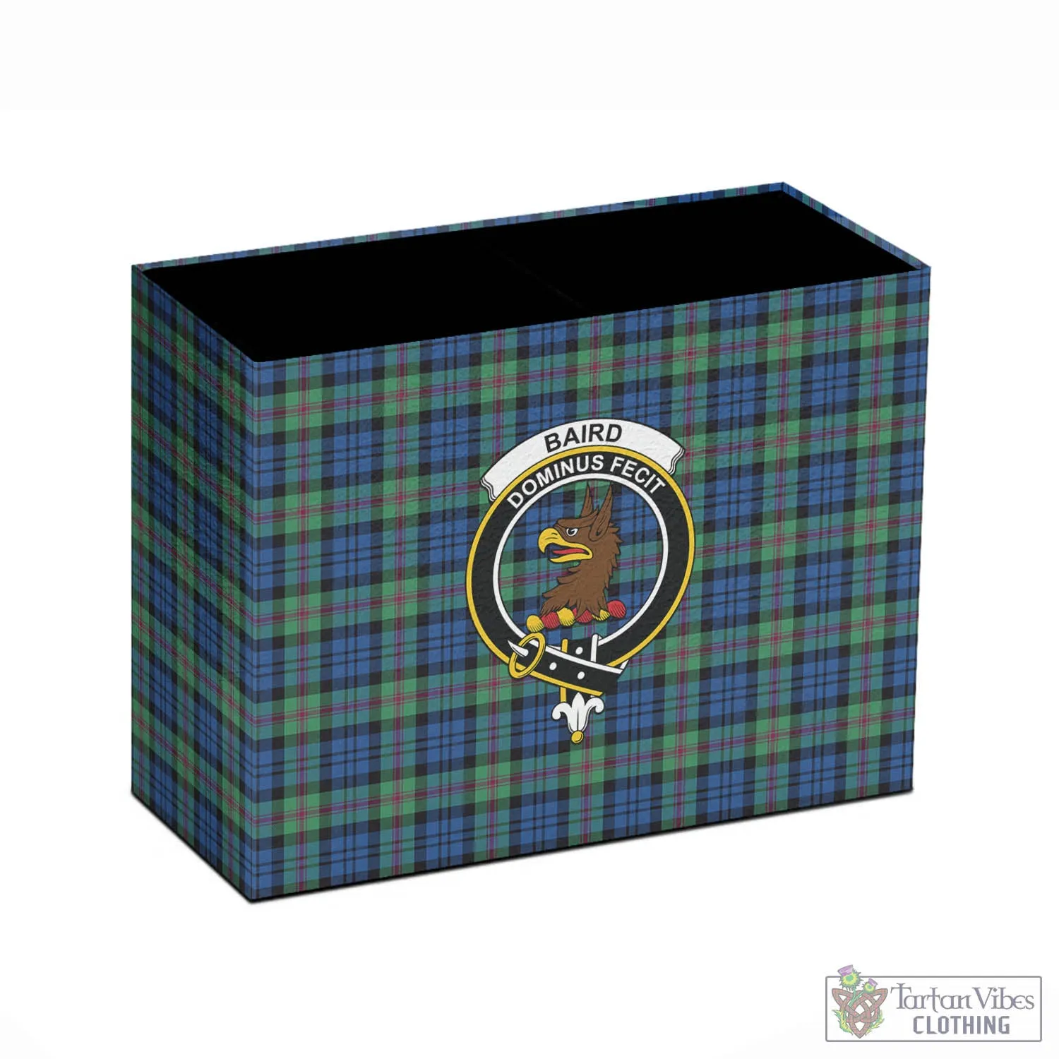 Baird Ancient Tartan Pen Holder with Family Crest
