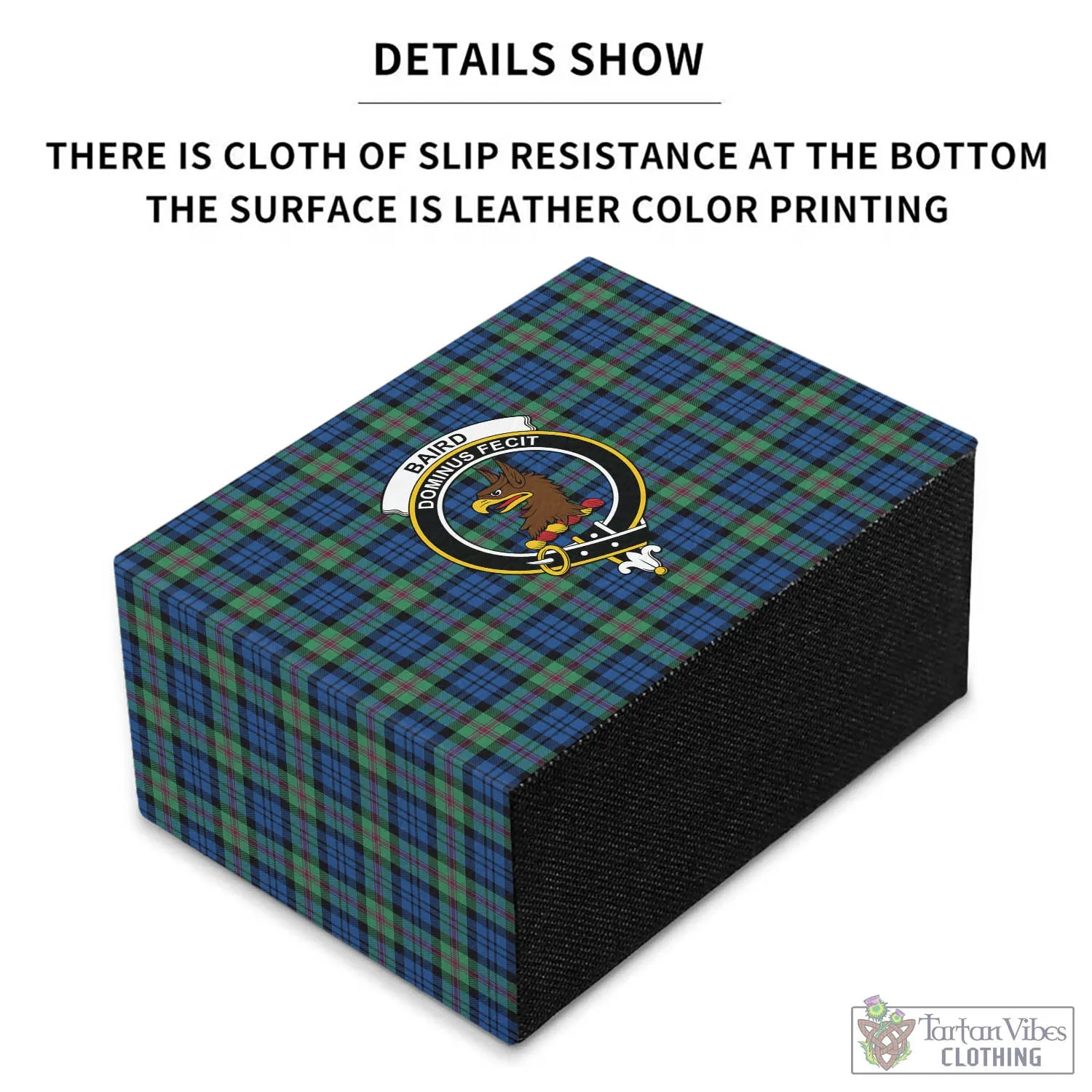 Baird Ancient Tartan Pen Holder with Family Crest