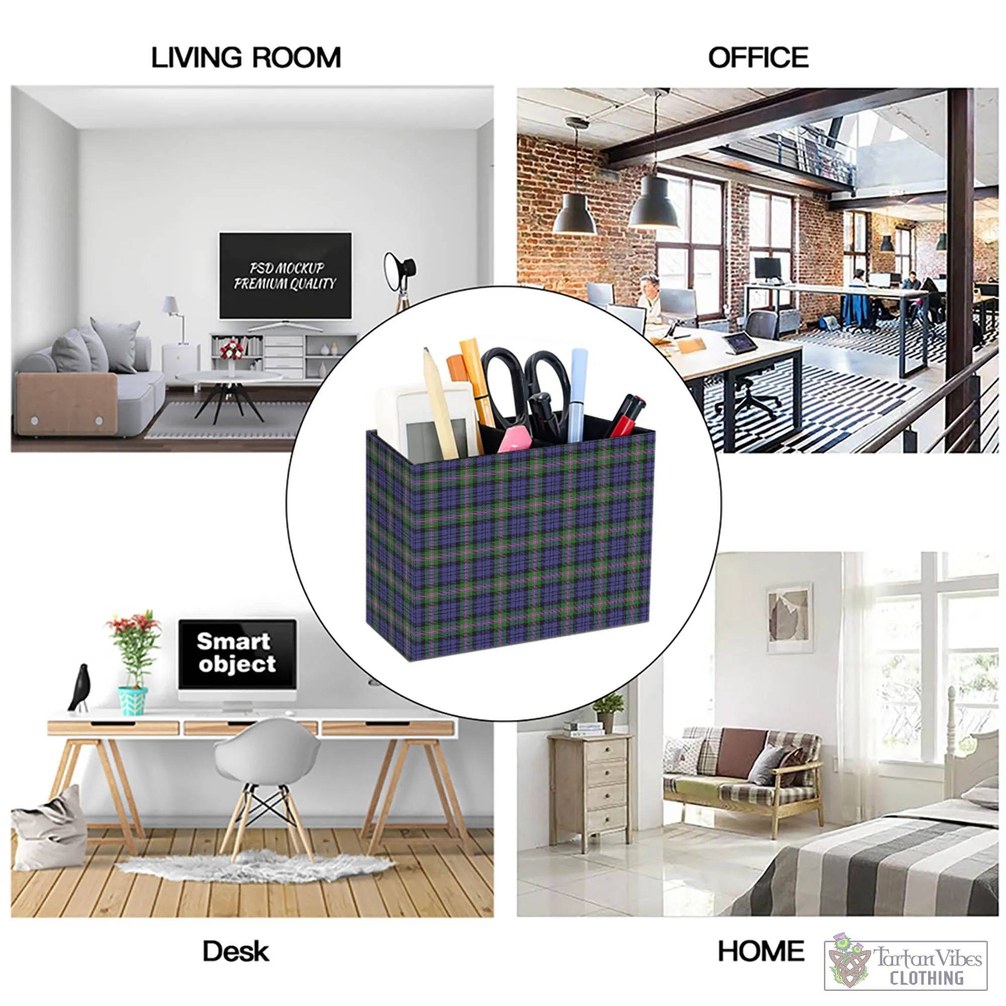 Baird Modern Tartan Pen Holder