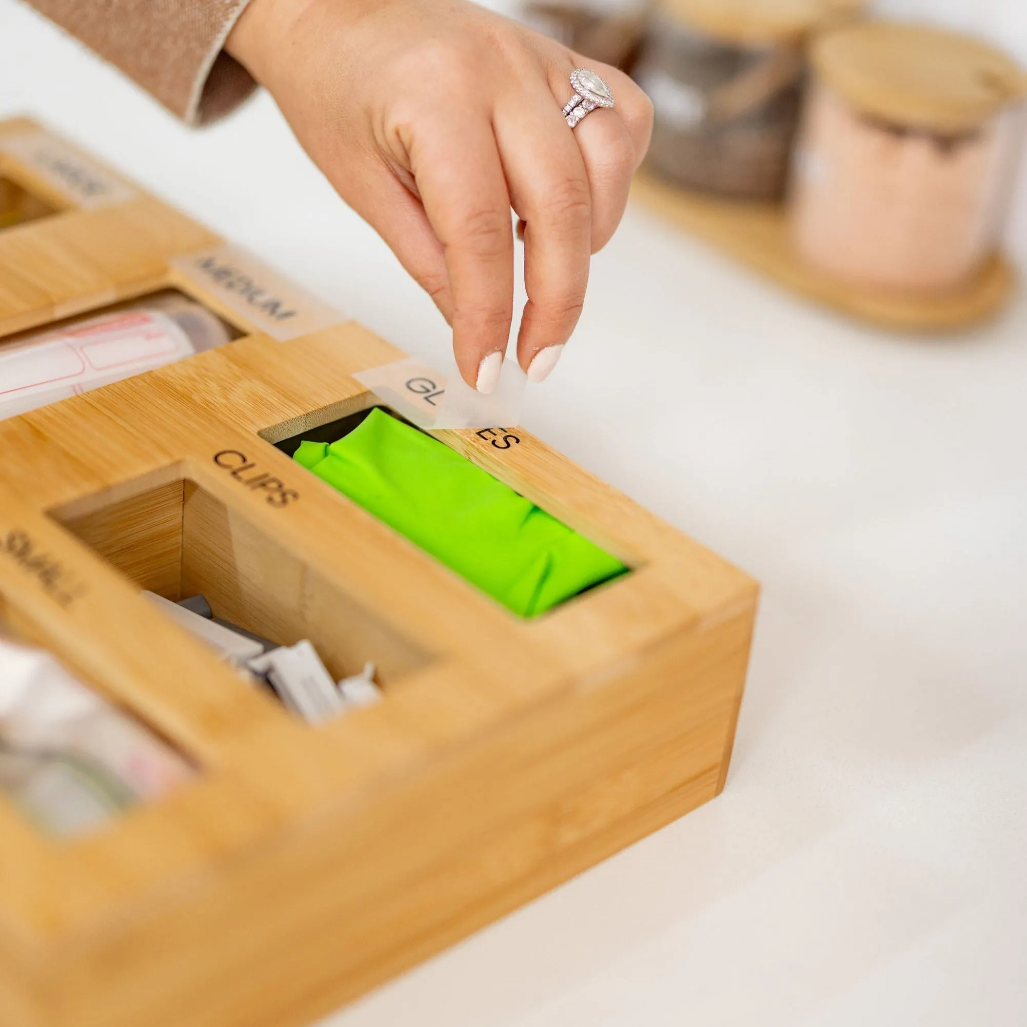 Bamboo Sandwich Bag Organiser
