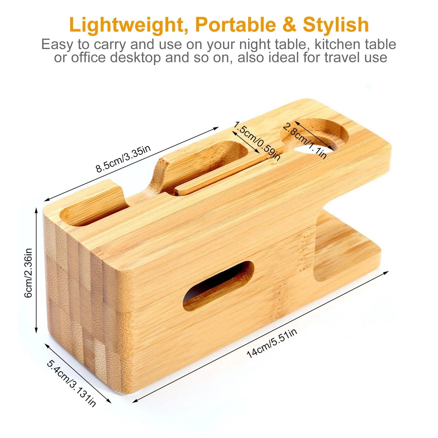 Bamboo Wood Charging Stand for Apple Watch