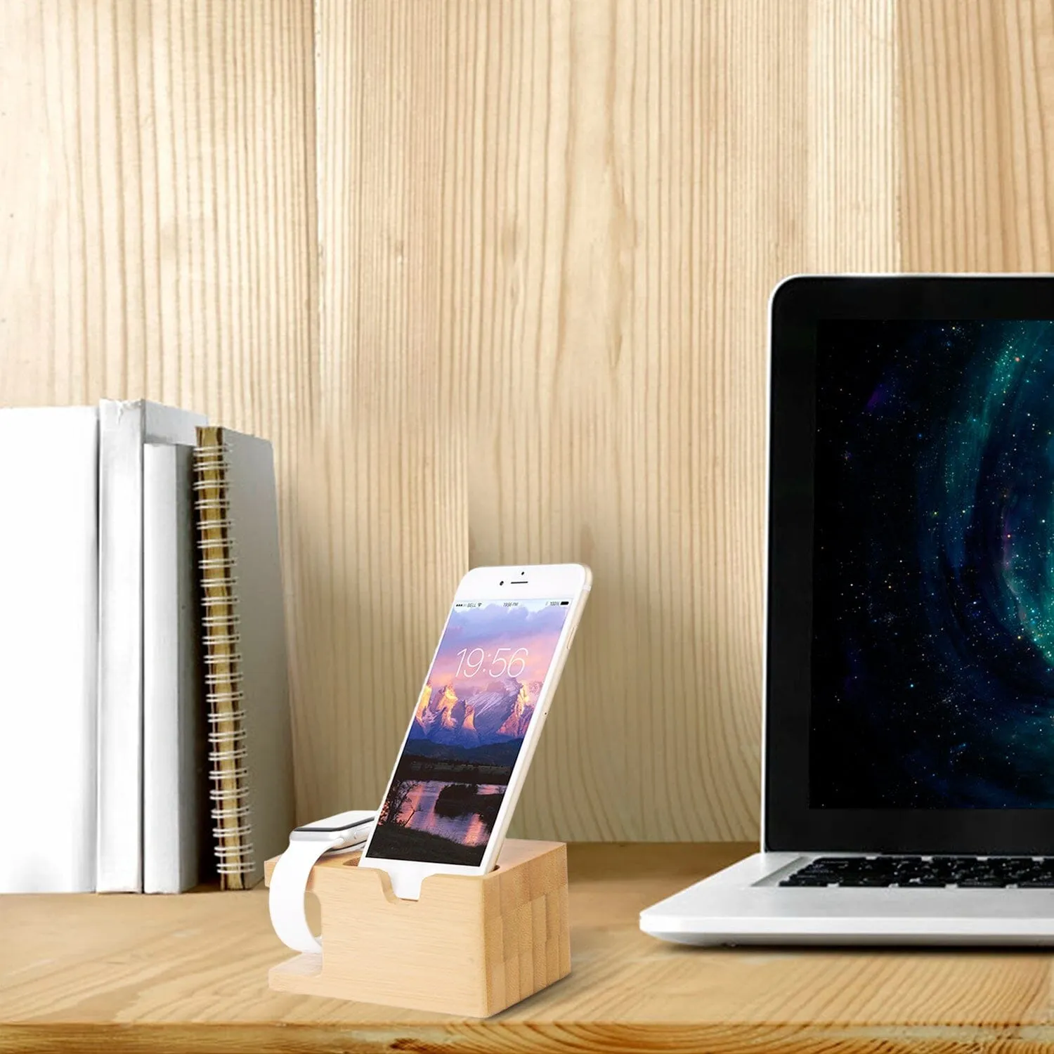 Bamboo Wood Charging Stand for Apple Watch