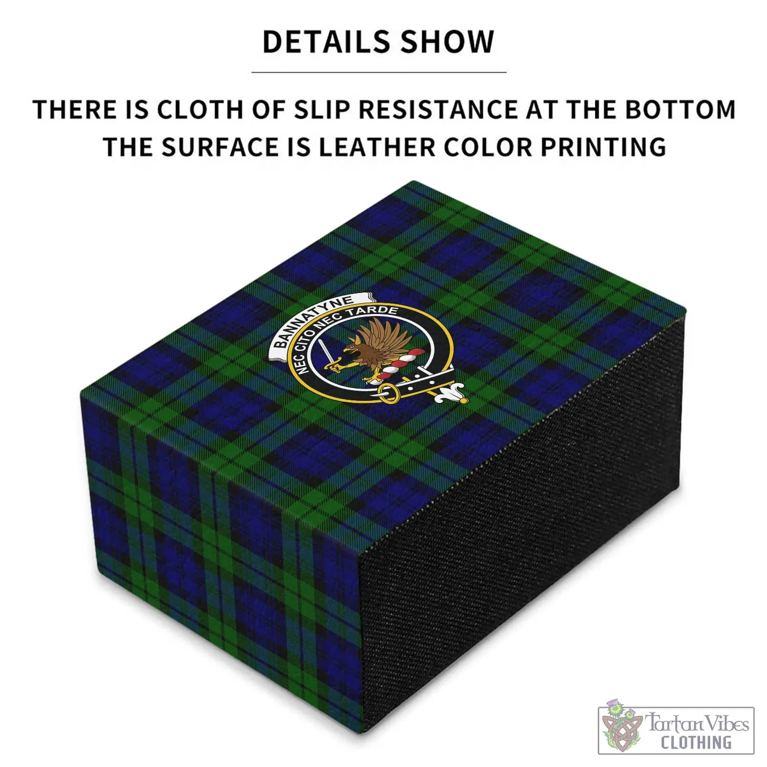 Bannatyne Tartan Pen Holder with Family Crest