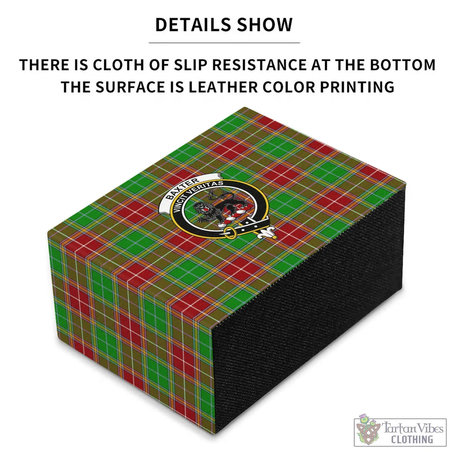 Baxter Modern Tartan Pen Holder with Family Crest