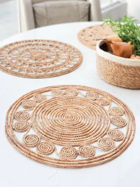 Bayu Woven Palm Fiber Placemat | Natural (Set of 2)