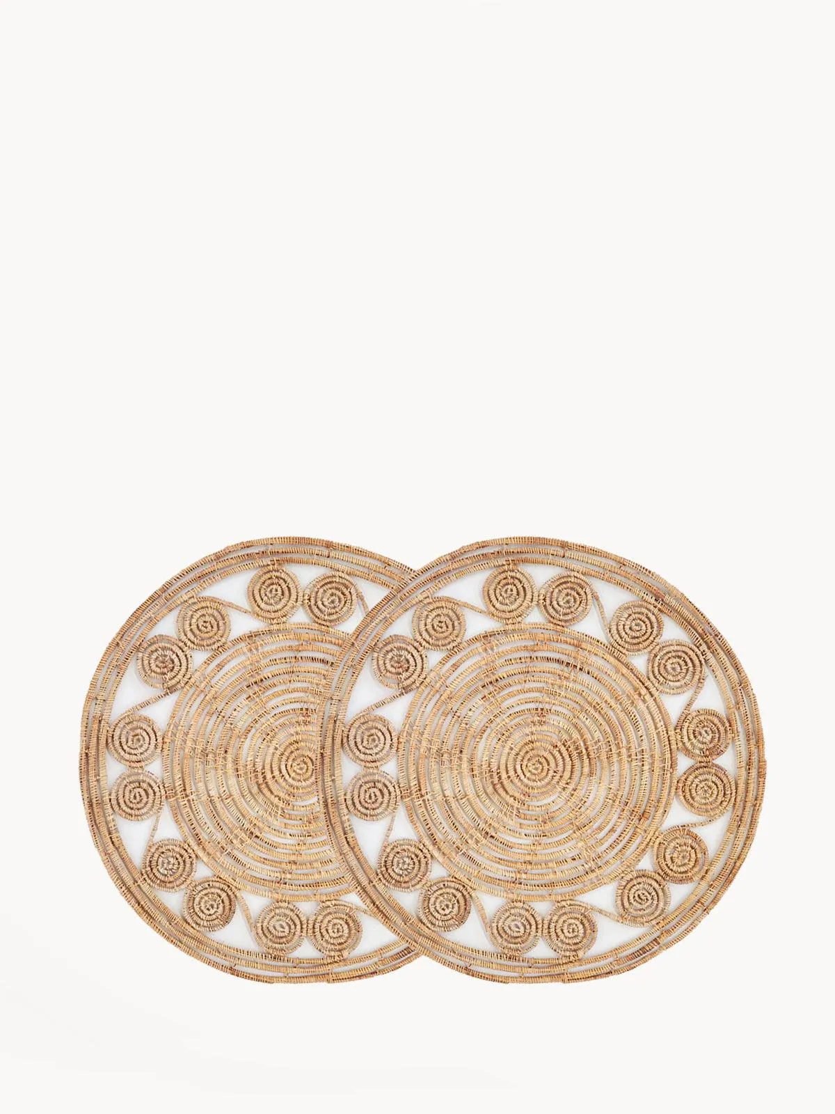 Bayu Woven Palm Fiber Placemat | Natural (Set of 2)