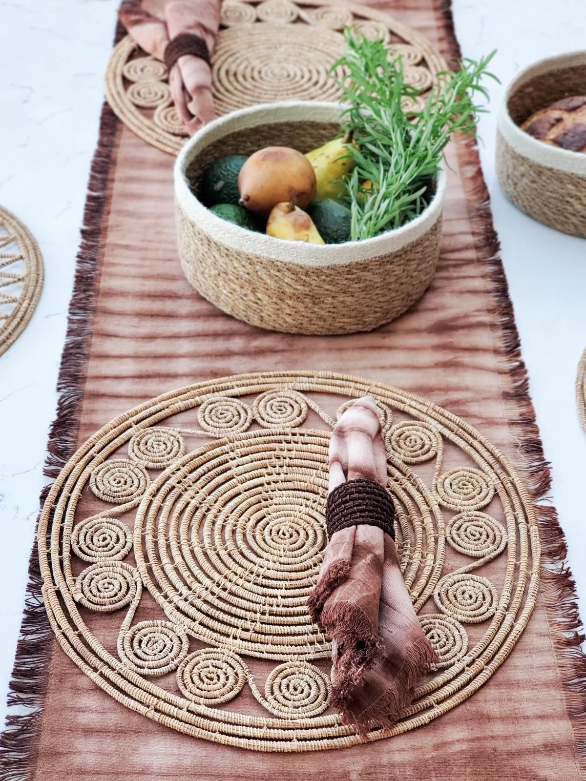 Bayu Woven Palm Fiber Placemat | Natural (Set of 2)