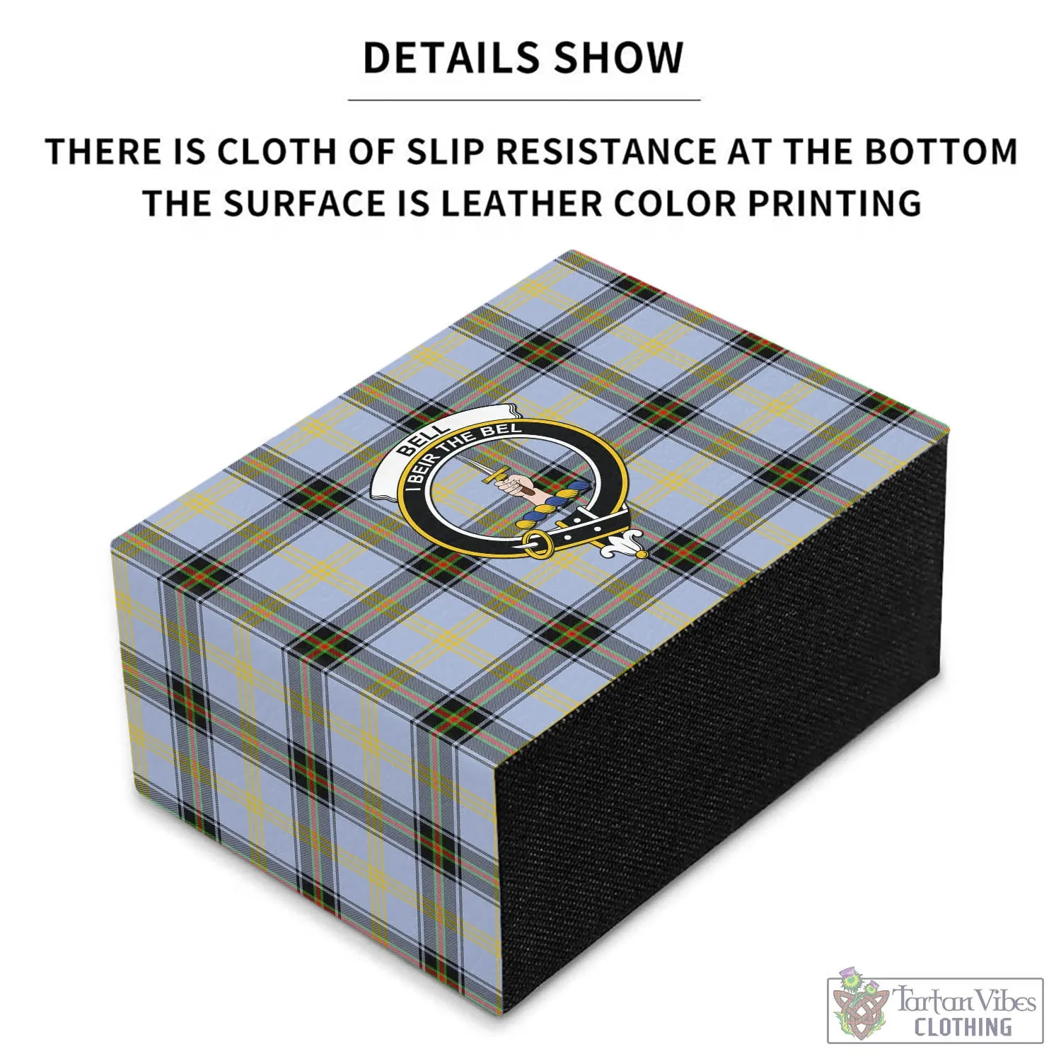 Bell Tartan Pen Holder with Family Crest