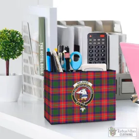 Belshes Tartan Pen Holder with Family Crest