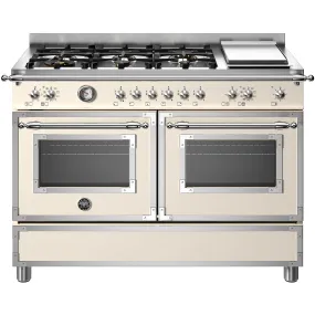 Bertazzoni Heritage 120cm Dual Fuel Range Cooker - Avorio | HER126G2EAVT