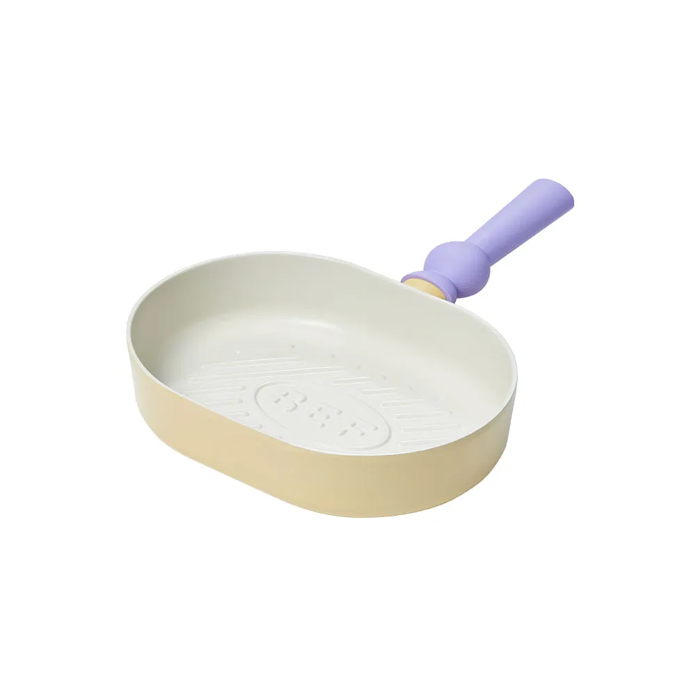 Better finger Cast Aluminum Grill Pan Oval Shaped 10" - IH (No lid)