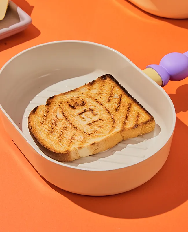 Better finger Cast Aluminum Grill Pan Oval Shaped 10" - IH (No lid)