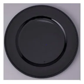 Black plastic charger plate