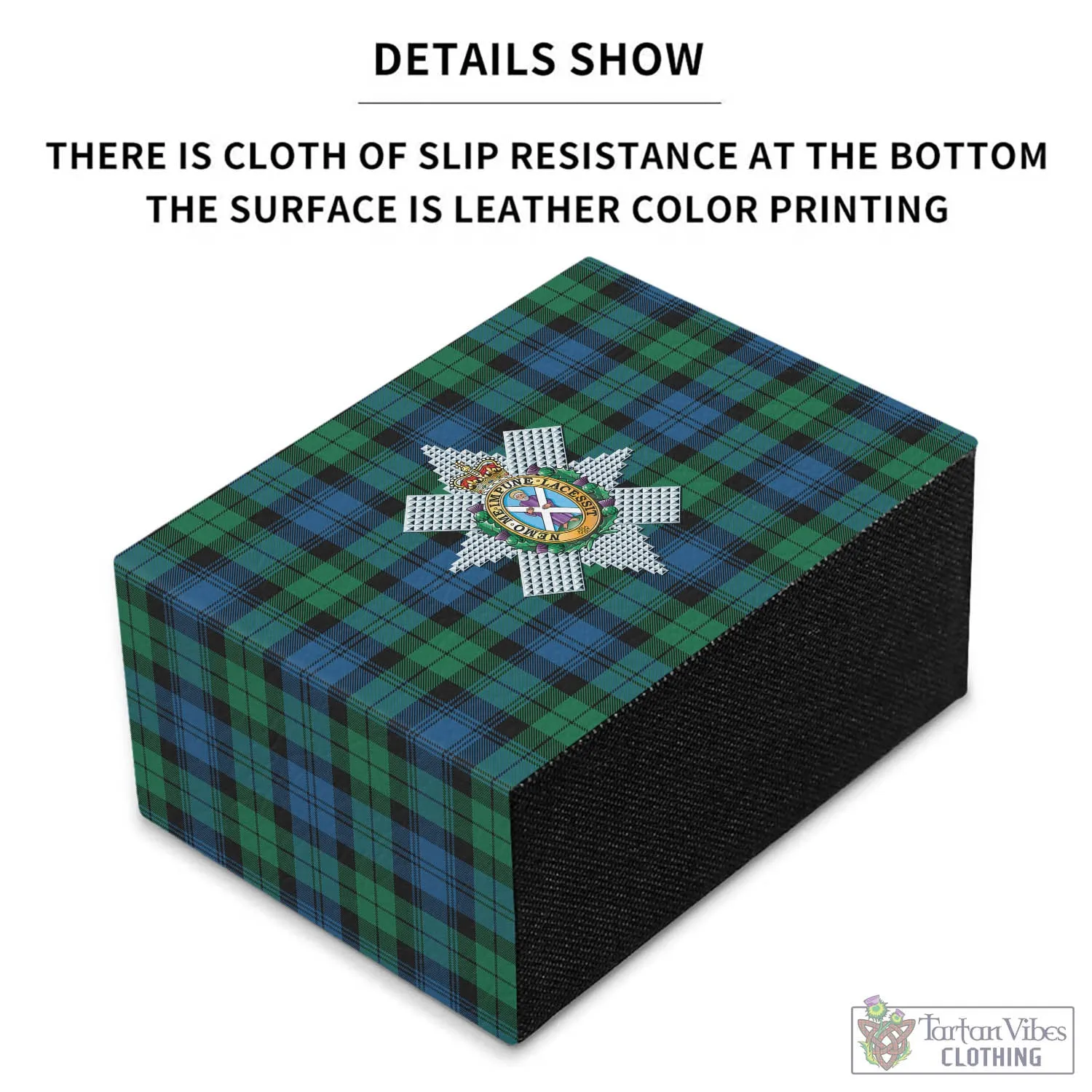 Black Watch Ancient Tartan Pen Holder with Family Crest