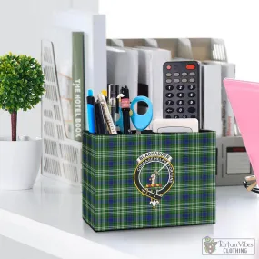 Blackadder Tartan Pen Holder with Family Crest