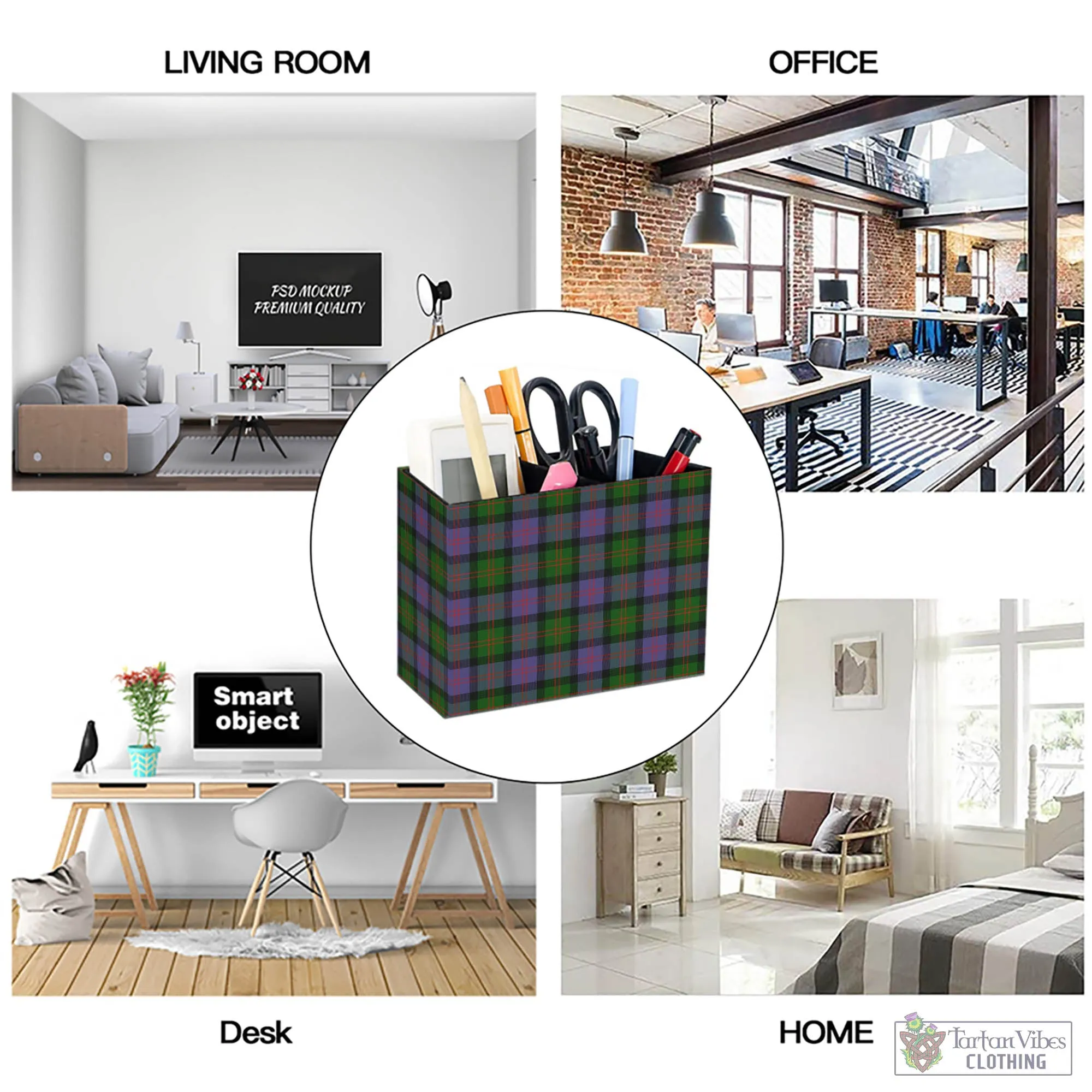 Blair Modern Tartan Pen Holder