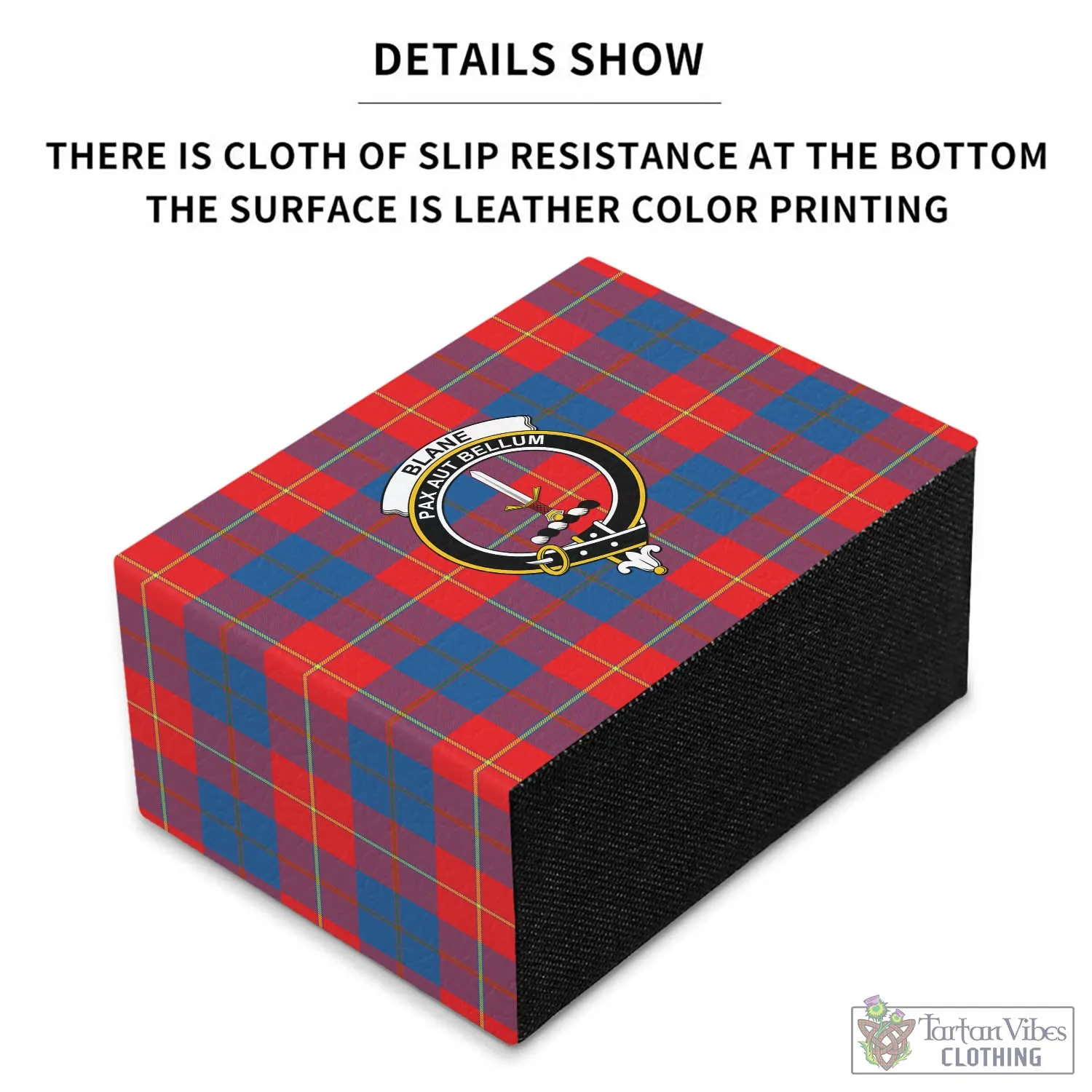 Blane Tartan Pen Holder with Family Crest