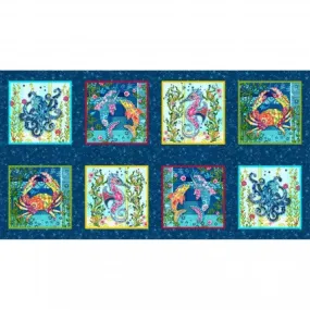 Blooming Ocean Panel  8 - 9" Blocks