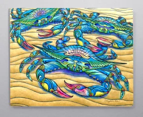 Blue Crab Aluminum Wall Art