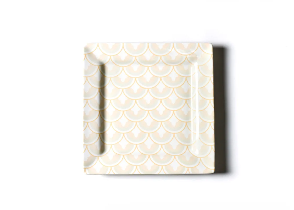 Blush Layered Arabesque Square Platter, Set of 4