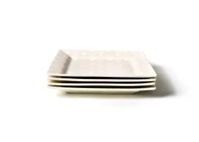 Blush Layered Arabesque Square Platter, Set of 4
