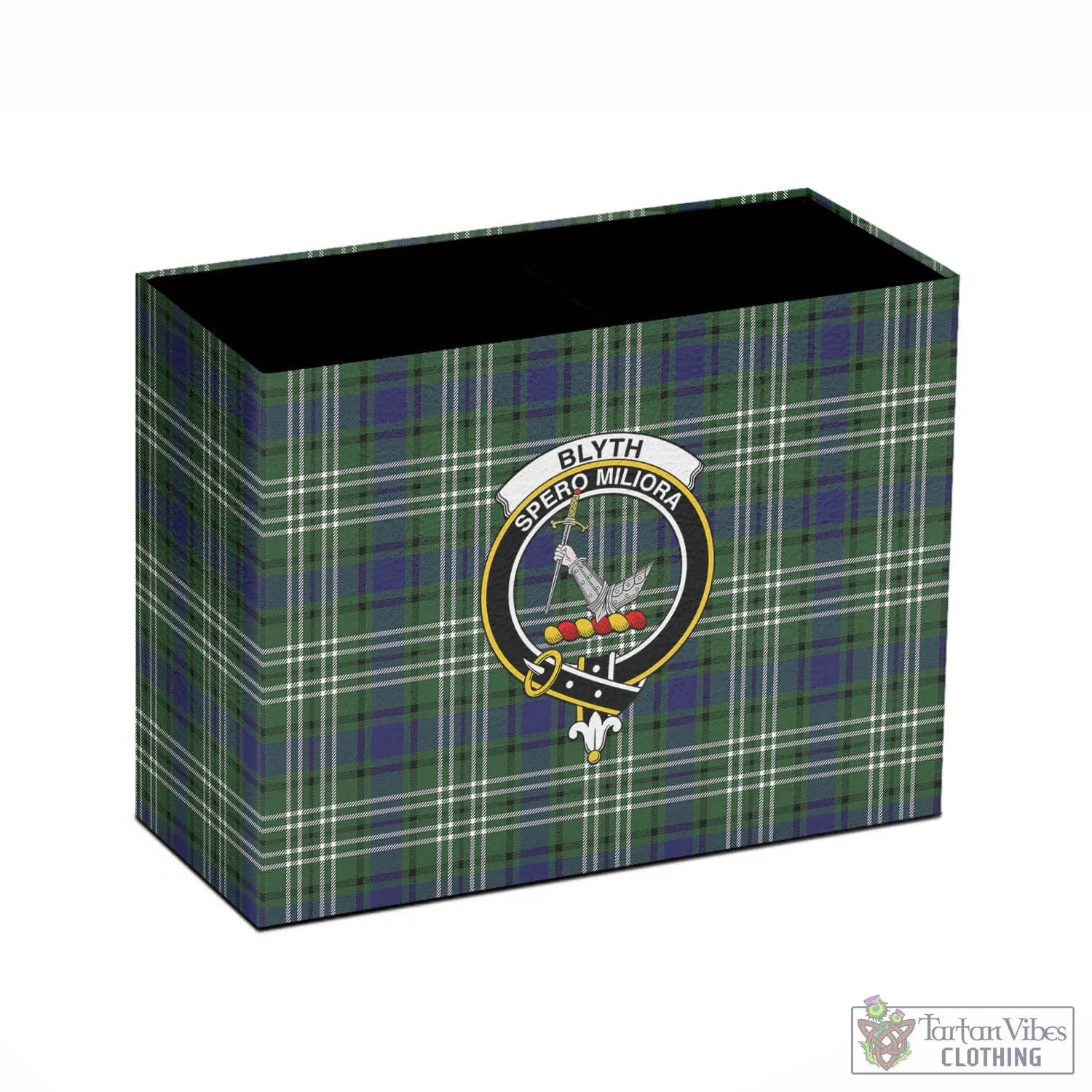 Blyth Tartan Pen Holder with Family Crest