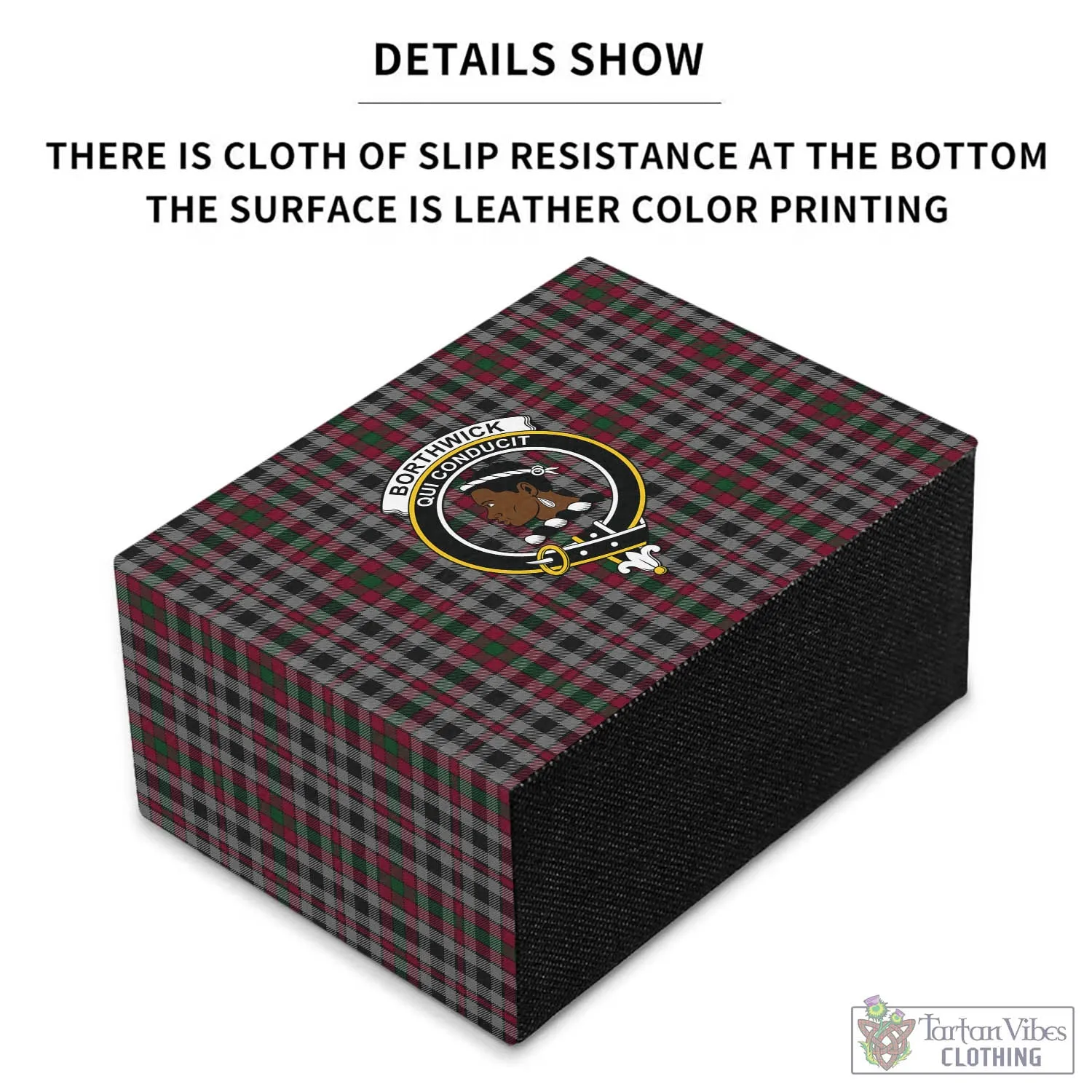 Borthwick Tartan Pen Holder with Family Crest