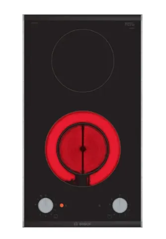 Bosch PKF375CA2E Domino electric Induction hob 30 cm Black, surface mount with frame