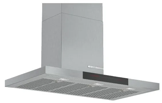 Bosch Series 6 DWB98JQ50B Wall-mounted cooker hood 90 cm   PRA3A6B70K Series 8 Domino gas hob 30 cm Ceramic, Black   PIB375FB1E Series 6 Domino induction hob 30 cm Black