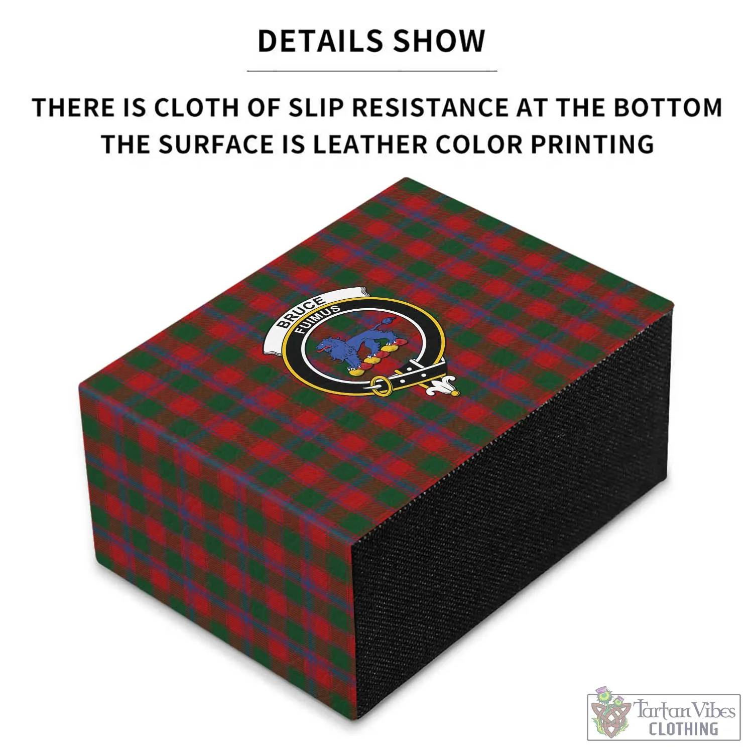 Bruce Old Tartan Pen Holder with Family Crest