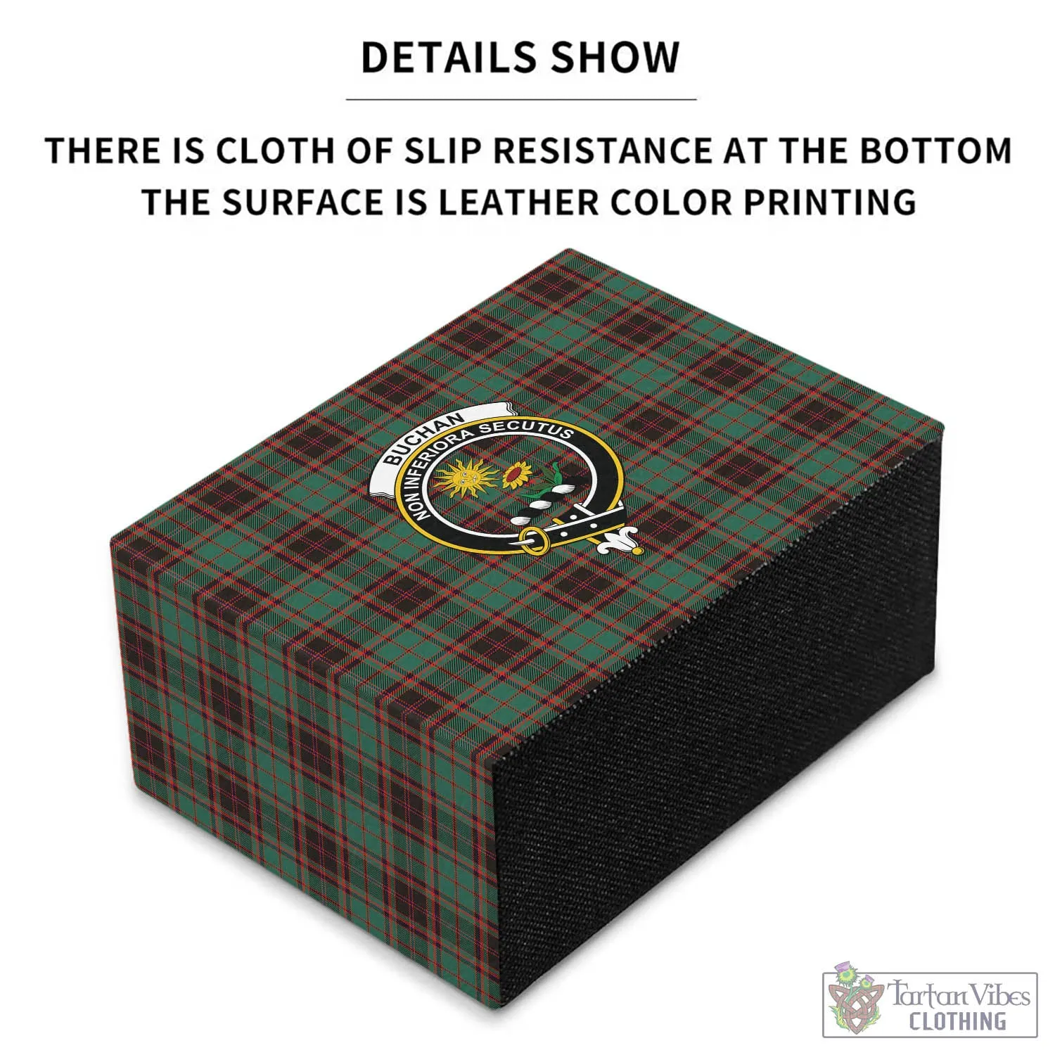 Buchan Ancient Tartan Pen Holder with Family Crest