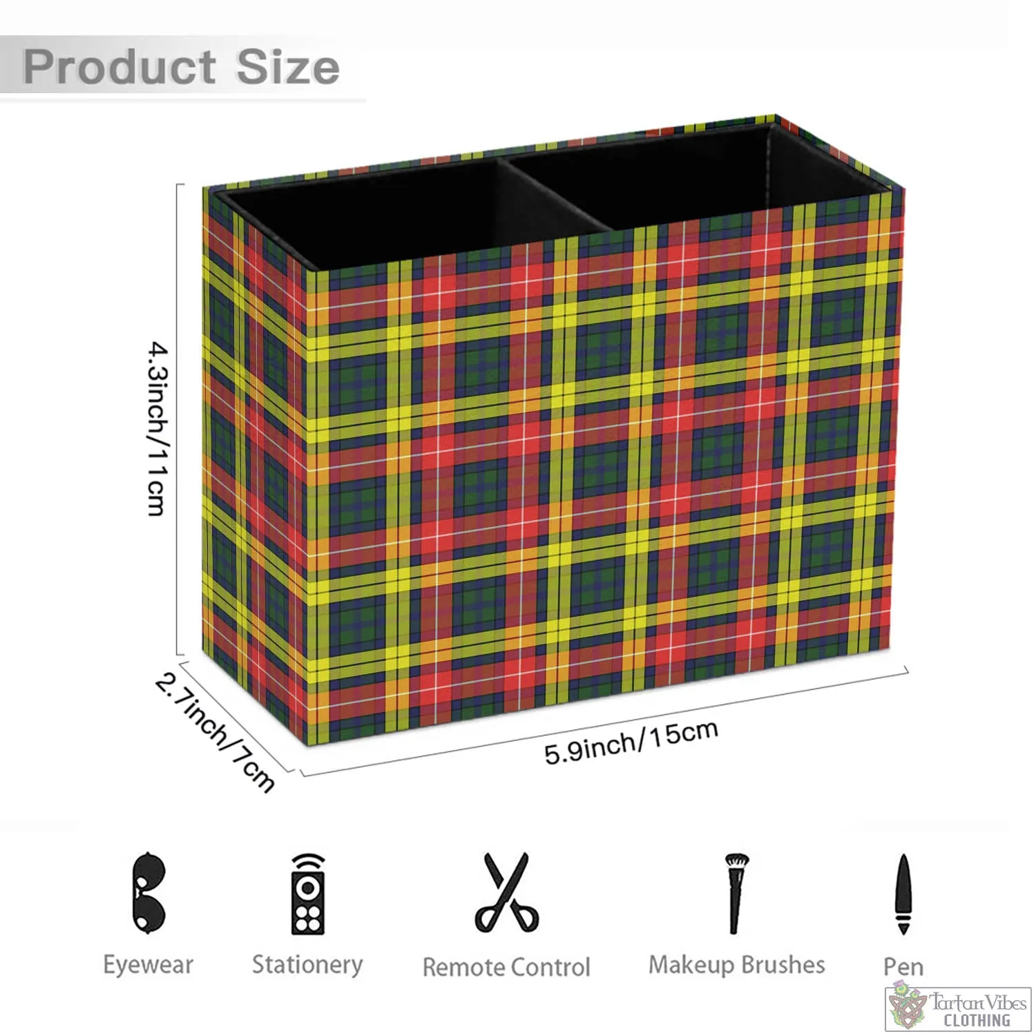 Buchanan Modern Tartan Pen Holder