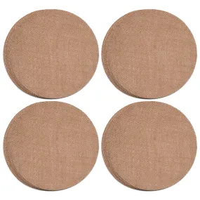 Burlap Round Placemats - 12" Diameter Burlap Circle Rustic Table Decorations (Set of 24)
