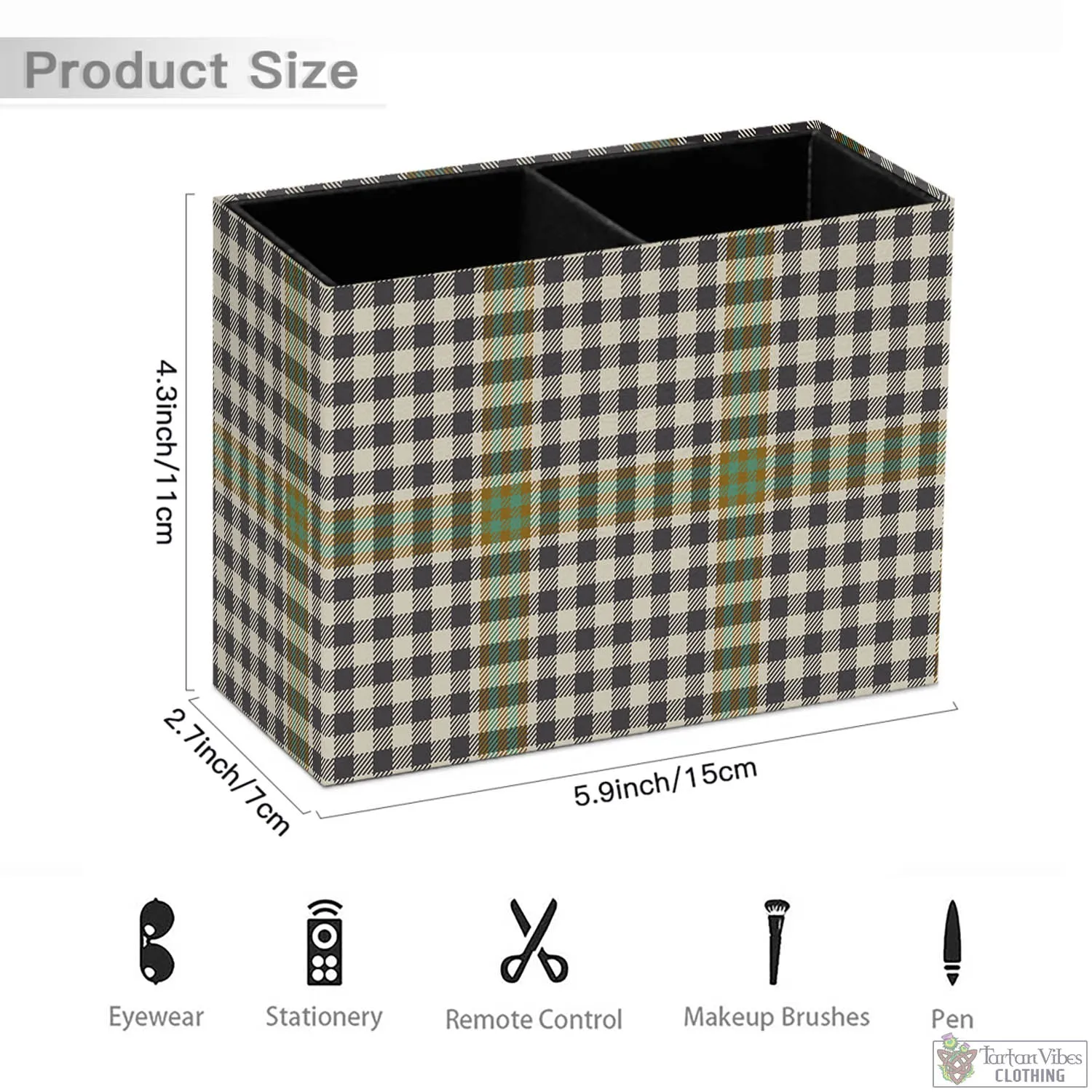 Burns Check Tartan Pen Holder