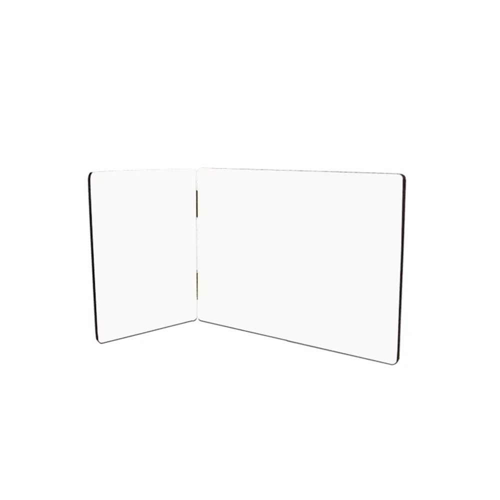 ChromaLuxe Sublimation Hardboard Hinged Photo Panels - Gloss White/Black Back 7" x 5" and 5" x 3.5"