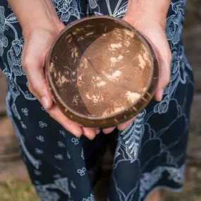 Coconut Shell Bowl With Spoon | Smart and Unique Dinner Ware | Medium Size