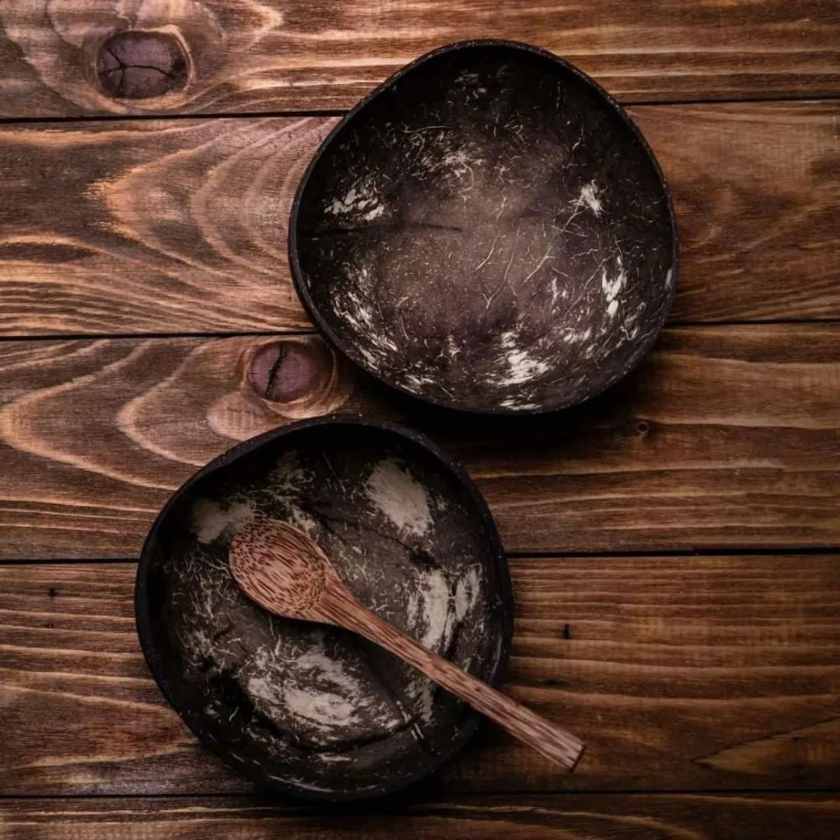 Coconut Shell Bowl With Spoon | Smart and Unique Dinner Ware | Medium Size