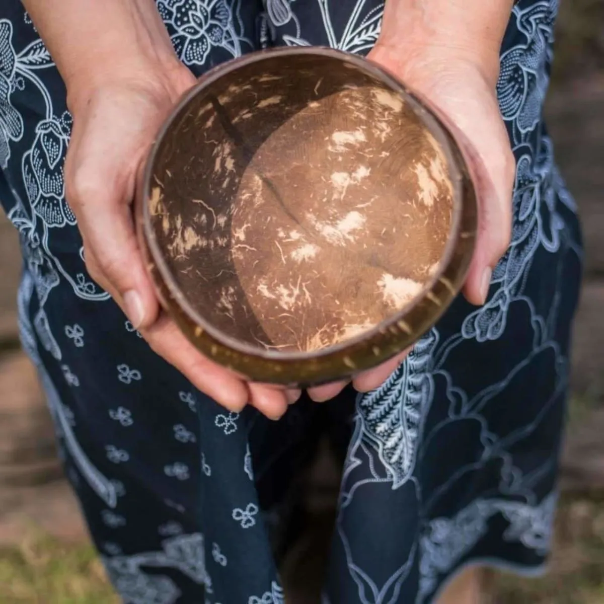 Coconut Shell Bowl With Spoon | Smart and Unique Dinner Ware | Medium Size