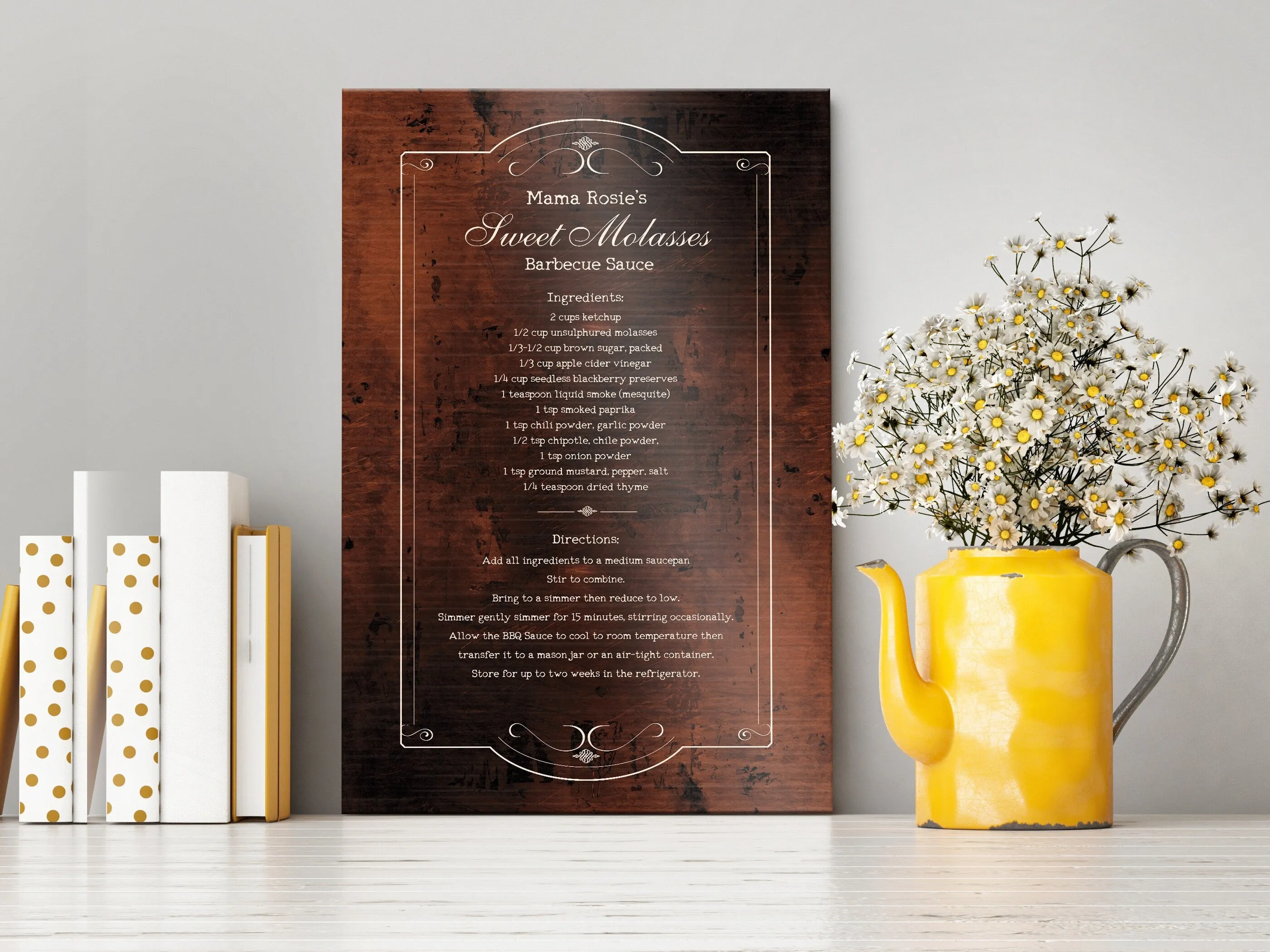 Custom Handwritten Recipe Sign