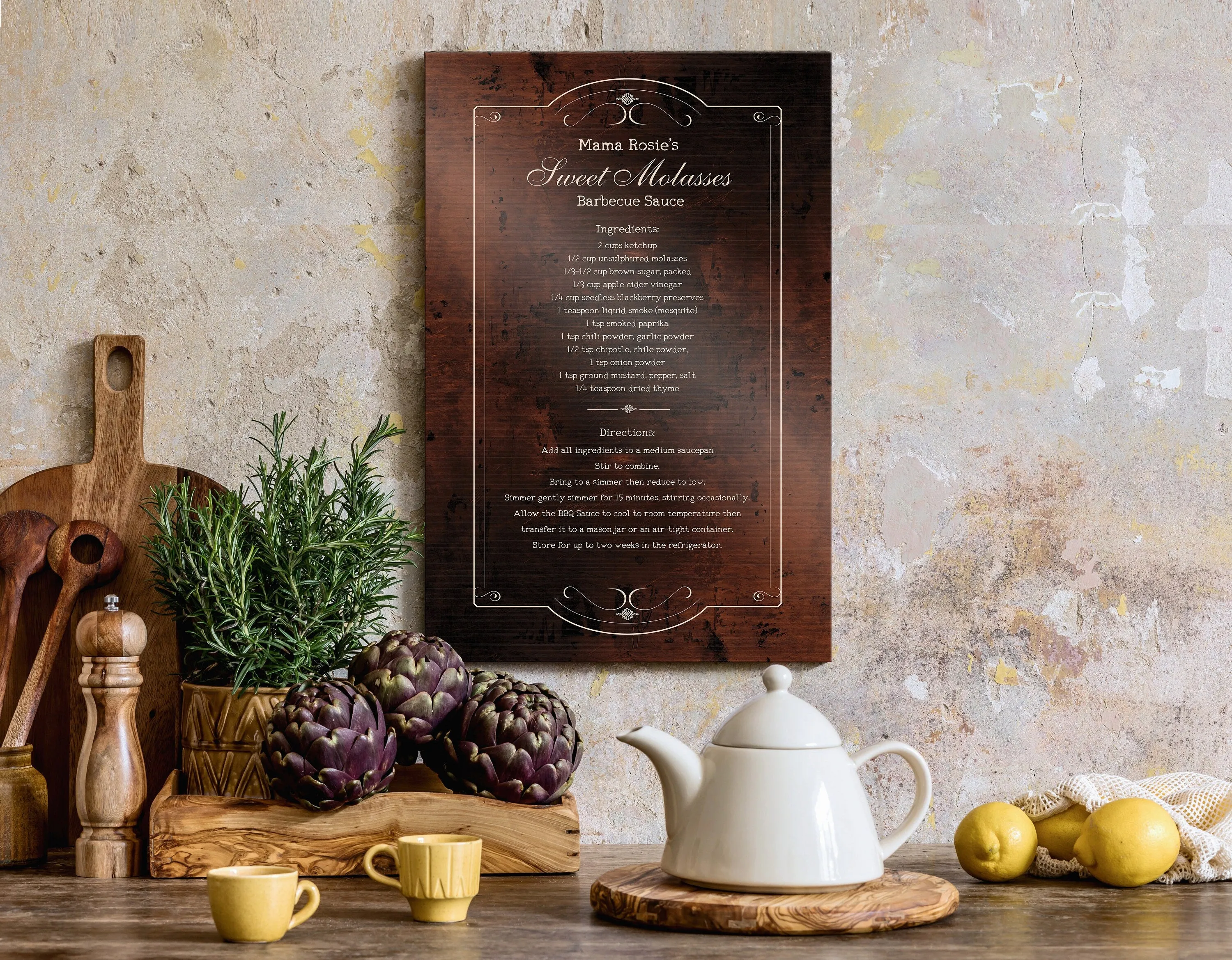 Custom Handwritten Recipe Sign