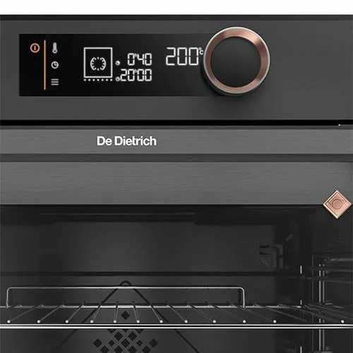 De Dietrich 73L Built-In Electric Pyrolytic Single Oven - Absolute Black | DOP7350A