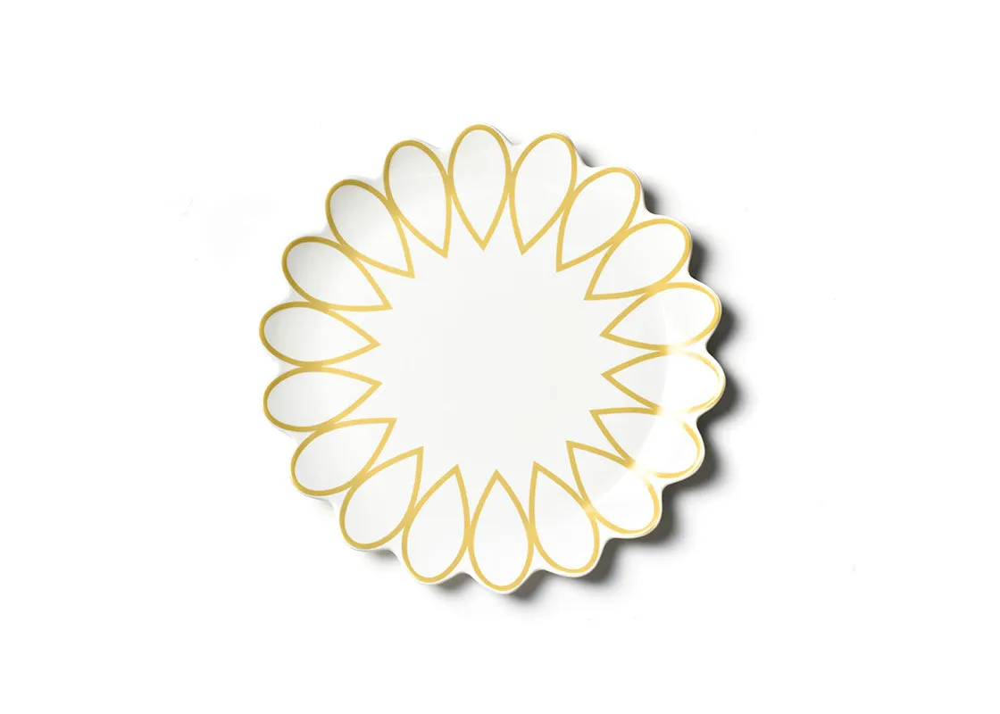 Deco Gold Scallop Platter, Set of 4