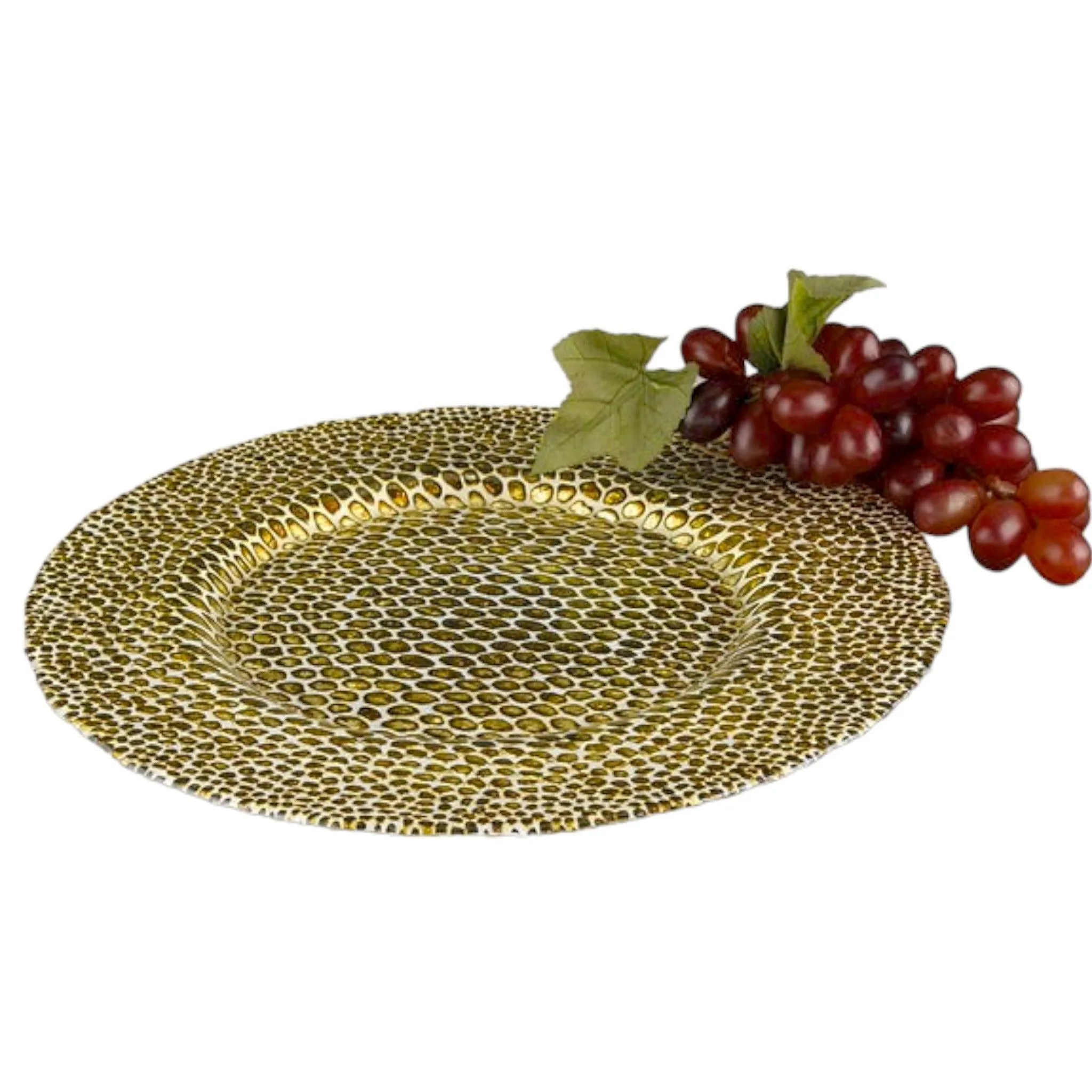 Decorative Charger Plate - 13 inch Round in Crystal Glass