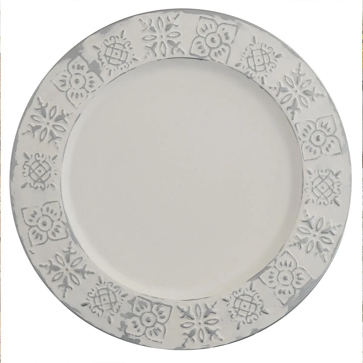 Distressed Tile Charger Plate